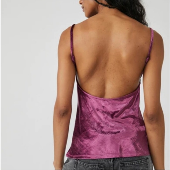 NWT Free People All Night Velvet Camisole - Picture 2 of 12